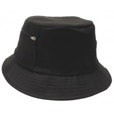 Рыбацка шапка с карманом, черная