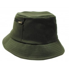 Рыбацка шапка с карманом, зеленая