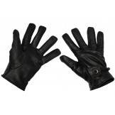 Кожаные перчатки черного цвета