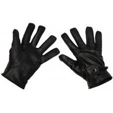 Кожаные перчатки черного цвета