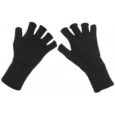 Вязаные перчатки без пальцев черного цвета