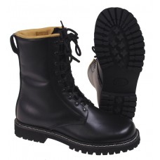 Военные ботинки из натуральной кожи, кожаная подкладка, черные