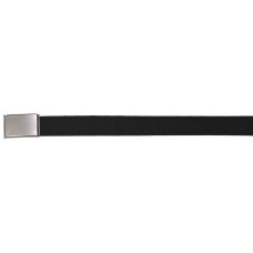 Пояс, 32 мм, черный, серебристая металлическая пряжка