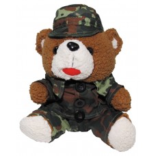 Мишка Teddy, 28 см, с костюмом и кепкой, камуфляж Бундесвер