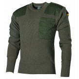 Пуловер Бундесвера, 80% шерсть, 20% акрил, зеленый